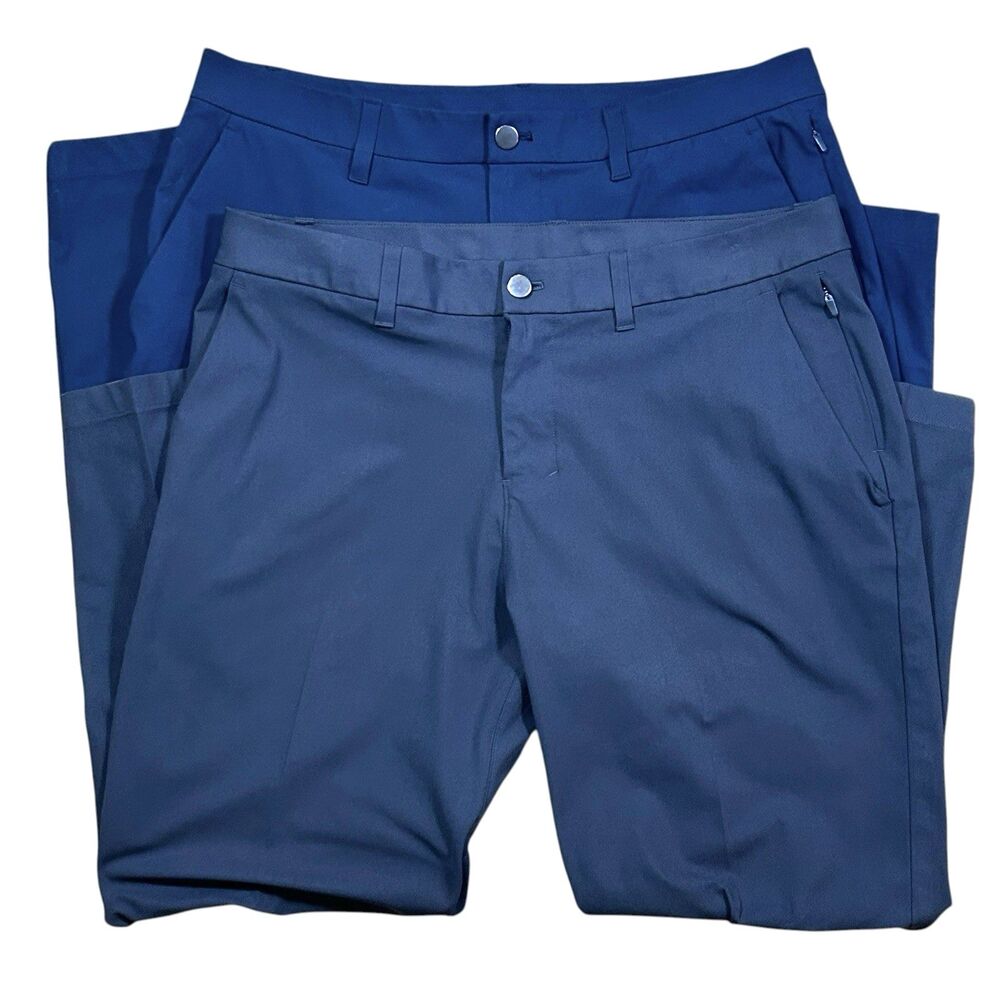 Lululemon ABC Classic Mens 35 Dark Grey Blue Lot Of 2 Warpstreme Work LM5AR1S